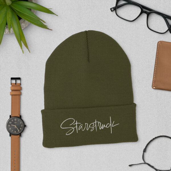 Starstruck (white embroidery) Cuffed Beanie