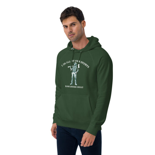 I Do All My Own Stumps Unisex eco raglan hoodie - Image 2