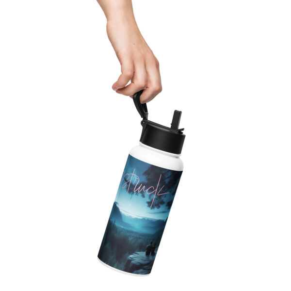 Starstruck Stainless steel water bottle with a straw lid - Image 6